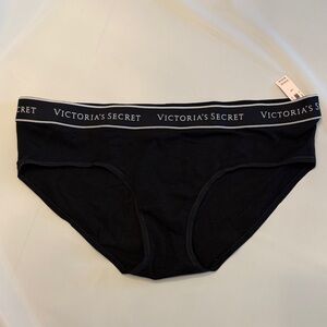 Victoria's Secret Black Panties with Logo Band